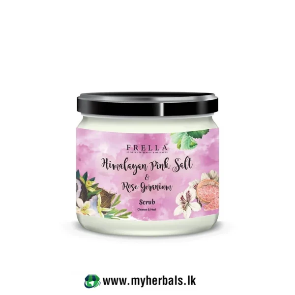 FRELLA Himalayan Pink Salt & Rose Geranium Scrub